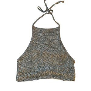 Festival Crochet Halter Top Size Small